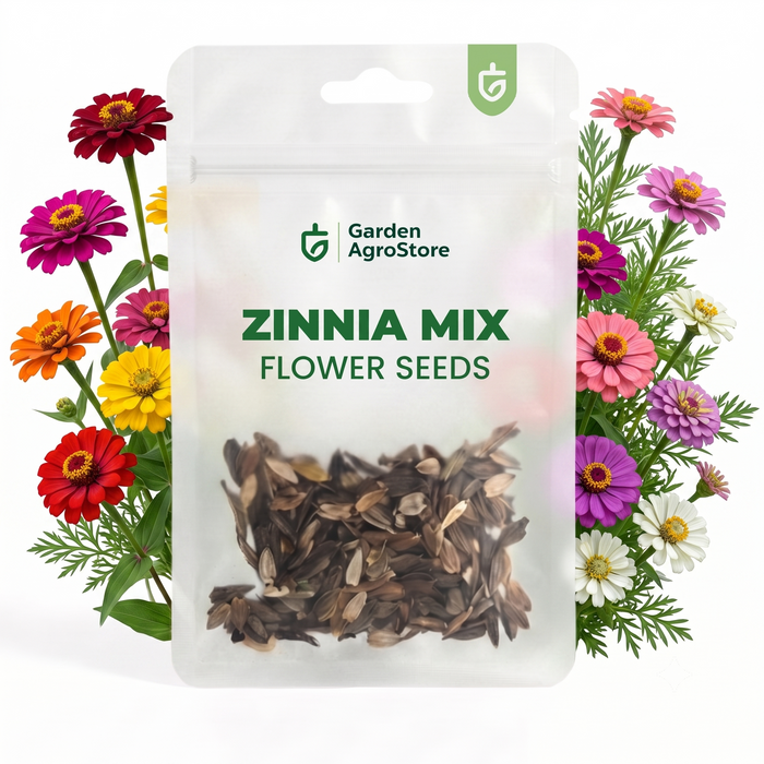 Zinnia Mix Flower Seeds - 250 Seeds per Packet